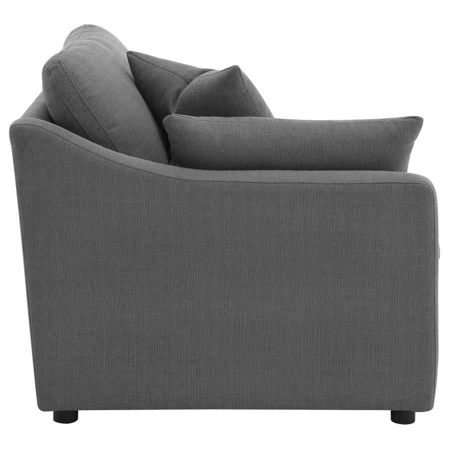 Hobson Upholstered LAF Chair Charcoal-zoom-8