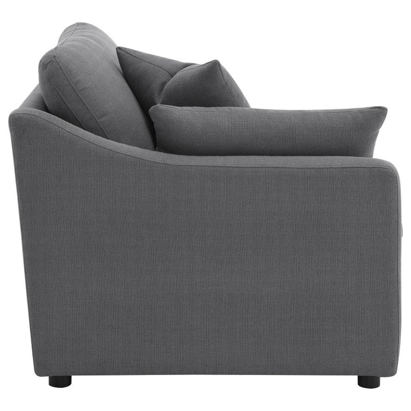 Hobson Upholstered LAF Chair Charcoal-zoom-