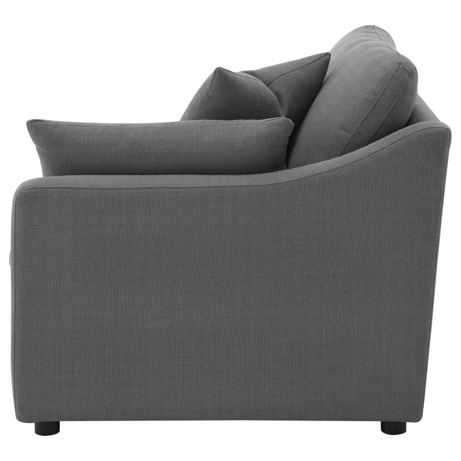 Hobson Upholstered RAF Chair Charcoal-5