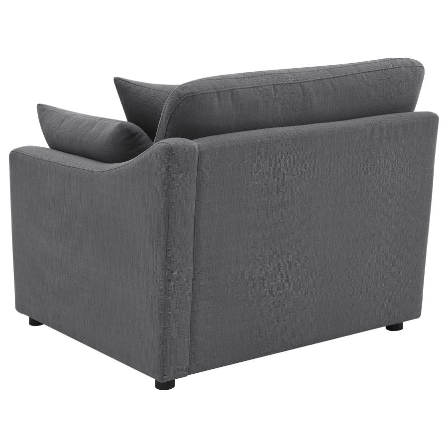 Hobson Upholstered RAF Chair Charcoal-6