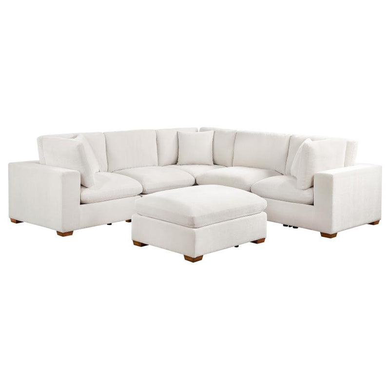 Lakeview 6-piece Upholstered Modular Sectional Sofa Ivory-zoom-
