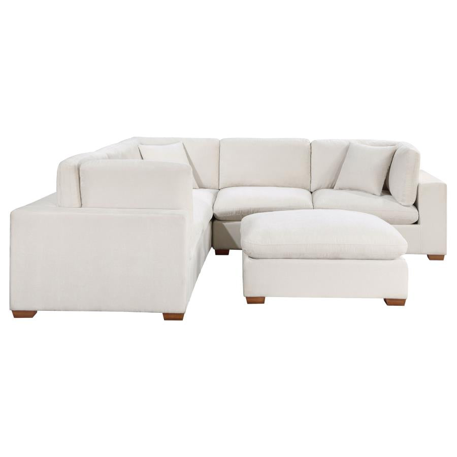 Lakeview 6-piece Upholstered Modular Sectional Sofa Ivory-zoom-3
