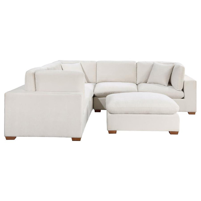 Lakeview 6-piece Upholstered Modular Sectional Sofa Ivory-zoom-
