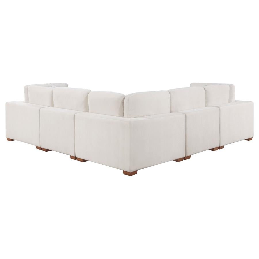 Lakeview 6-piece Upholstered Modular Sectional Sofa Ivory-4