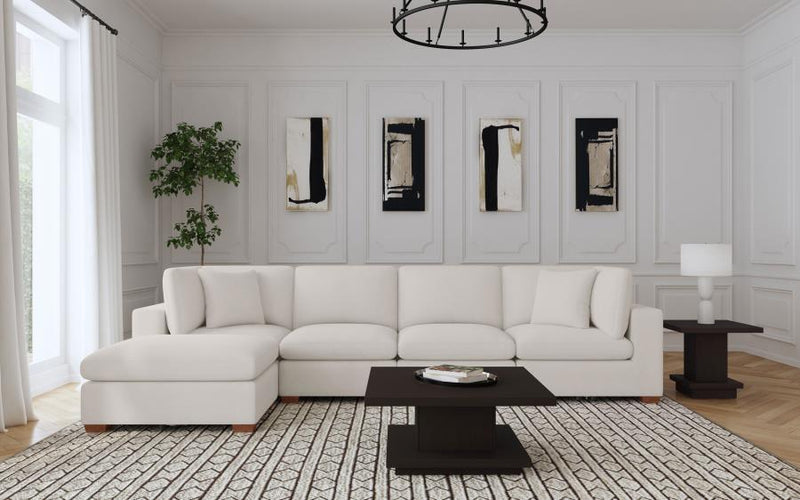 Lakeview 5-piece Upholstered Modular Sectional Sofa Ivory-zoom-