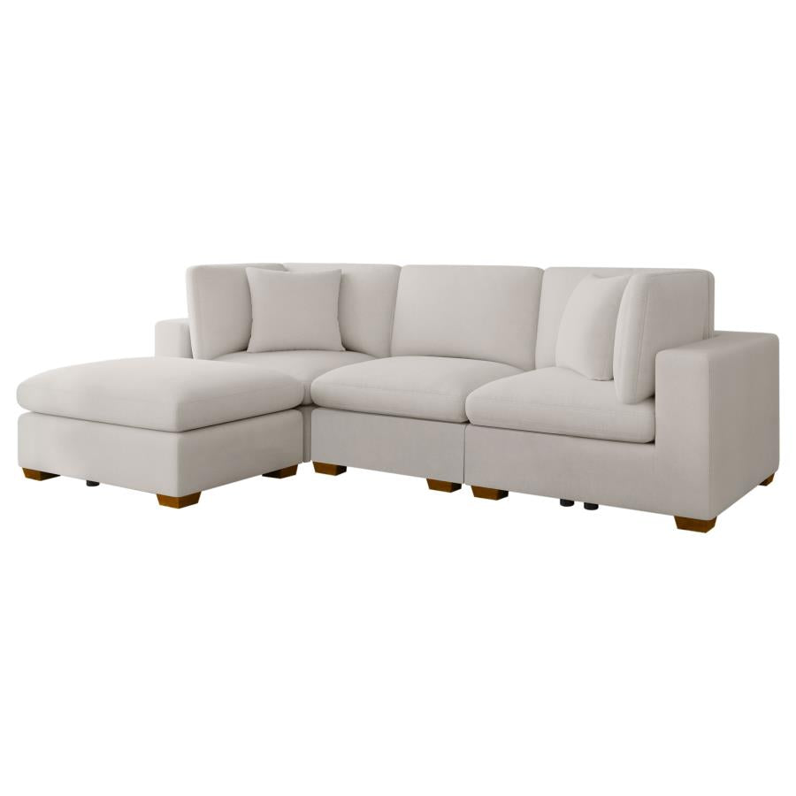Lakeview 5-piece Upholstered Modular Sectional Sofa Ivory-zoom-3