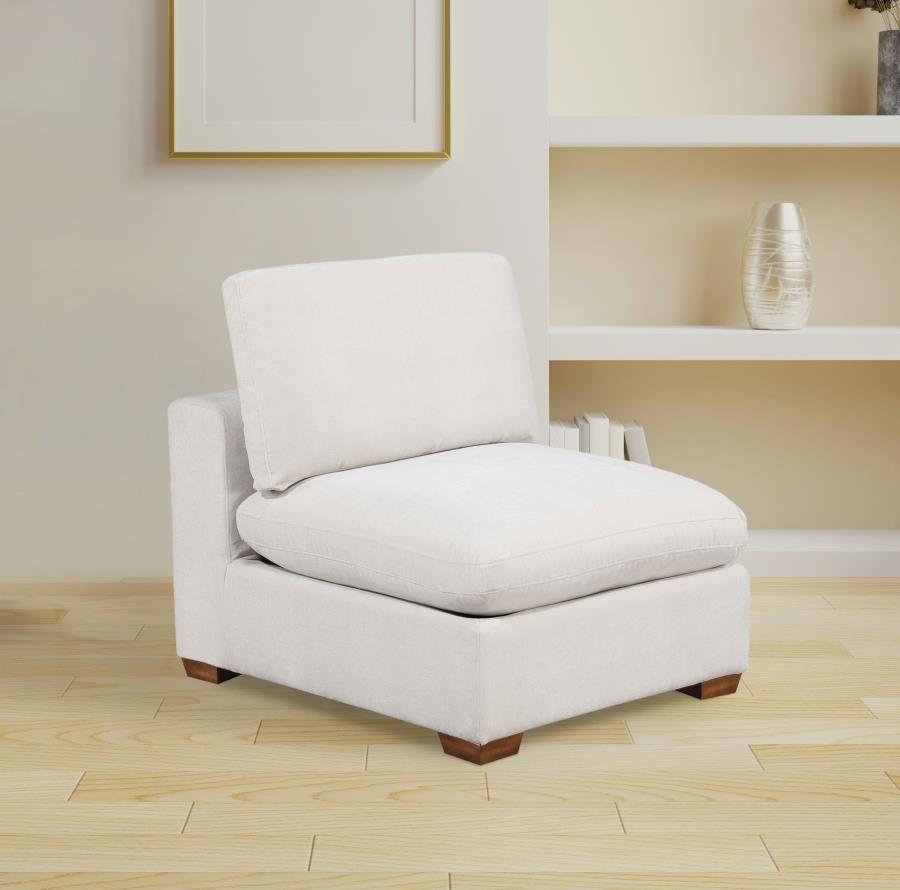 Lakeview Upholstered Armless Chair Ivory-2
