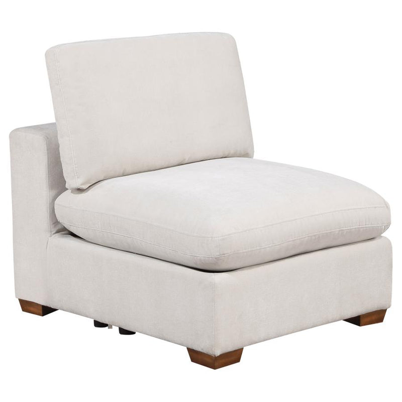 Lakeview Upholstered Armless Chair Ivory-zoom-