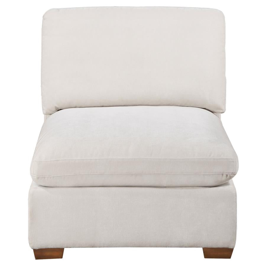 Lakeview Upholstered Armless Chair Ivory-zoom-3