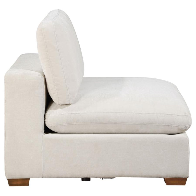 Lakeview Upholstered Armless Chair Ivory-zoom-