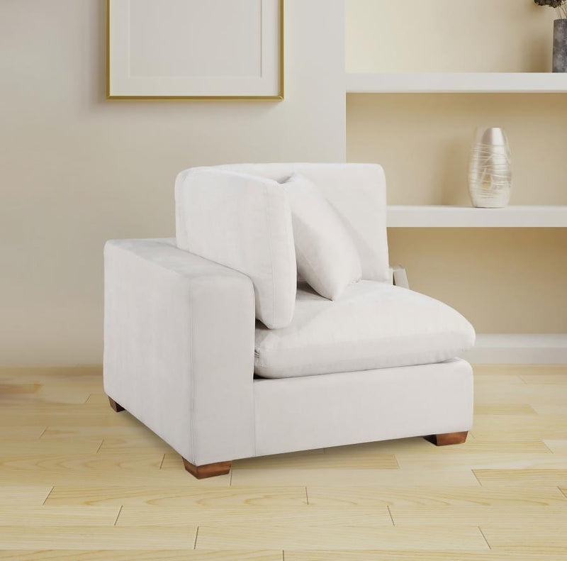 Lakeview Upholstered Corner Chair Ivory-zoom-