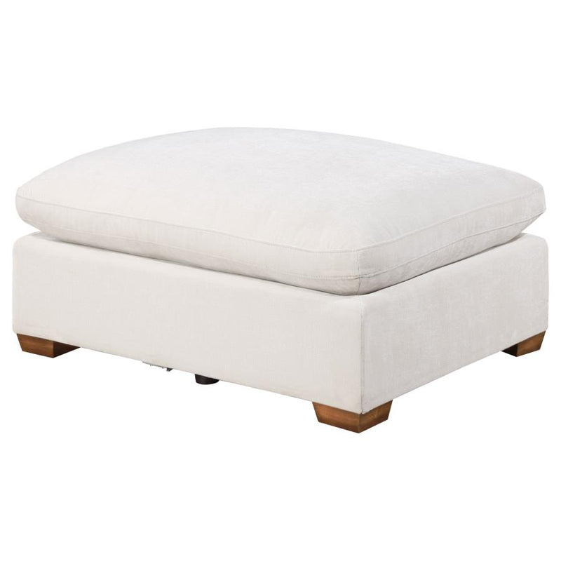 Lakeview Rectangular Upholstered Ottoman Ivory-zoom-