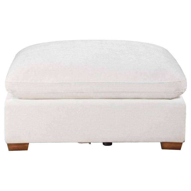 Lakeview Rectangular Upholstered Ottoman Ivory-zoom-