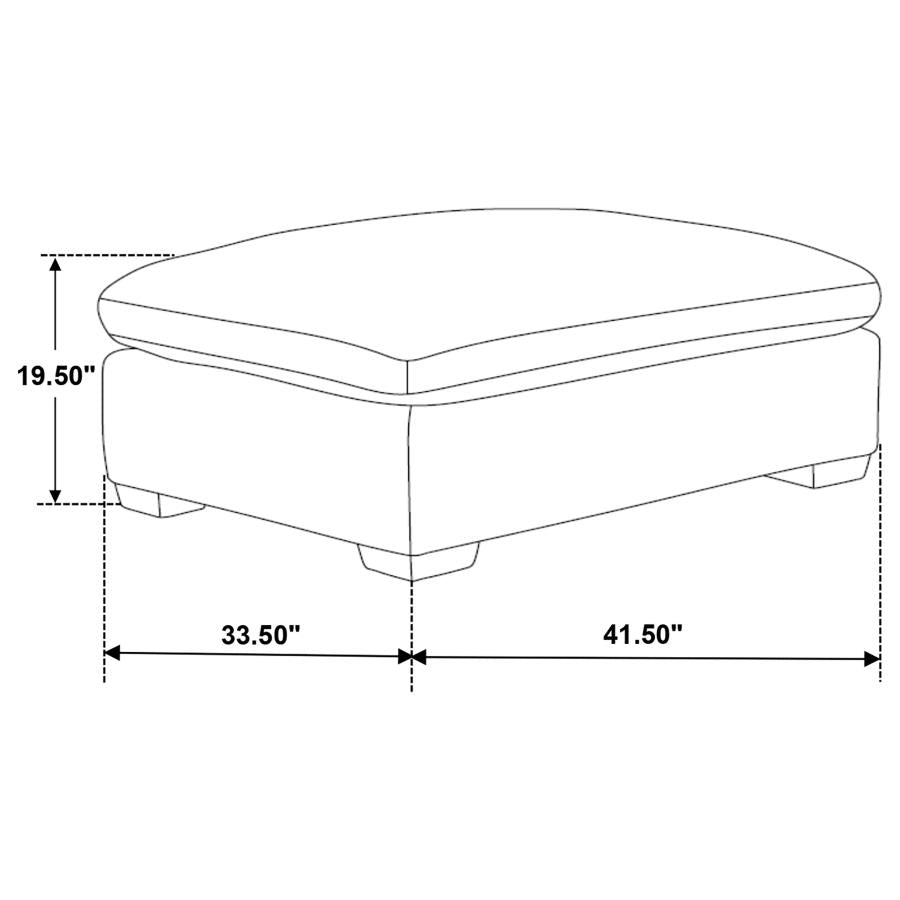 Lakeview Rectangular Upholstered Ottoman Ivory-zoom-6