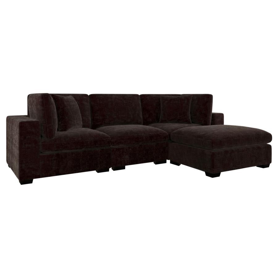 Lakeview 5-piece Upholstered Modular Sectional Chocolate-zoom-3