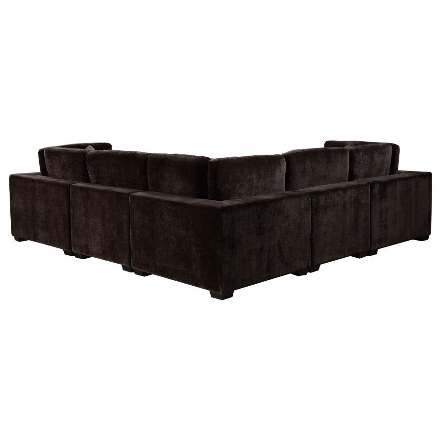 Lakeview 6-piece Upholstered Modular Sectional Chocolate-8