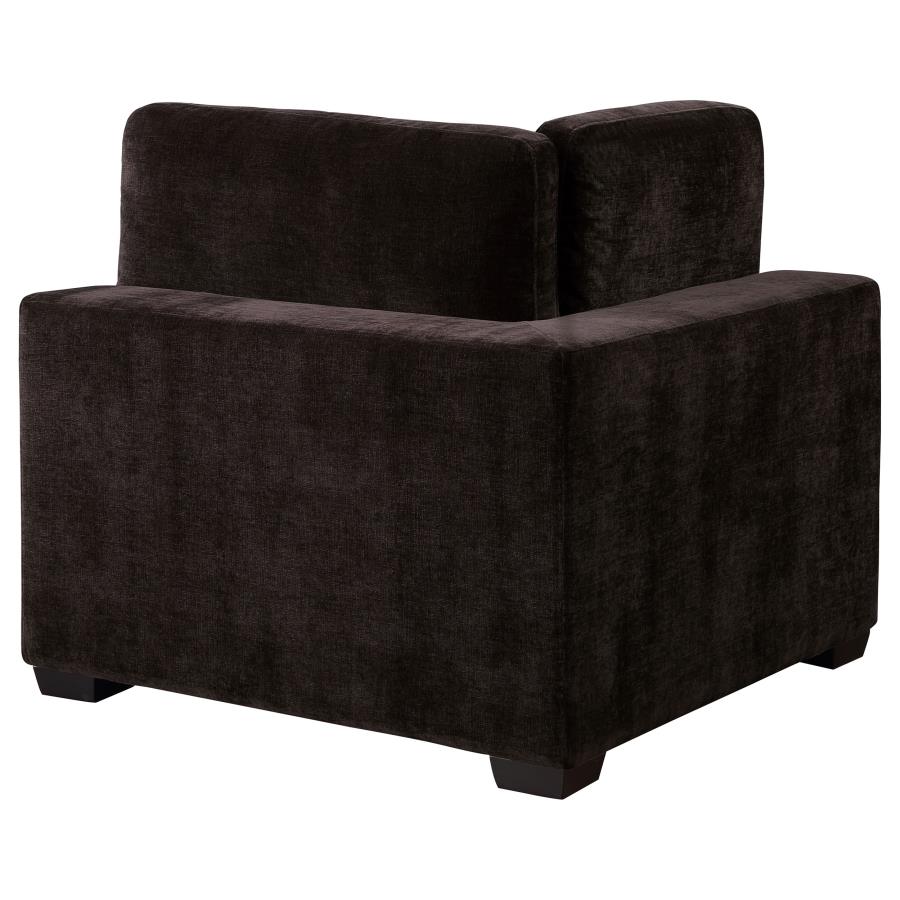 Lakeview Upholstered Corner Chair Dark Chocolate-3