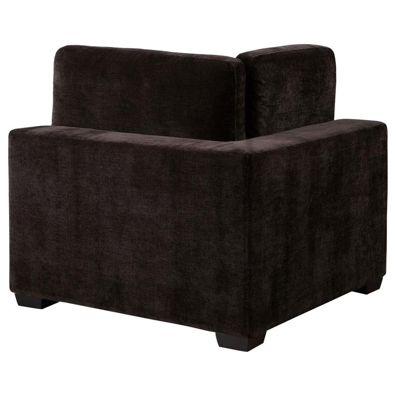 Lakeview Upholstered Corner Chair Dark Chocolate-zoom-