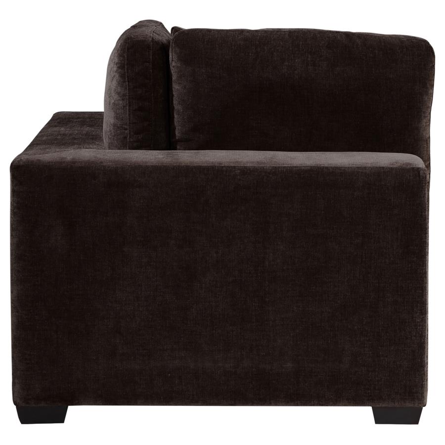Lakeview Upholstered Corner Chair Dark Chocolate-zoom-4