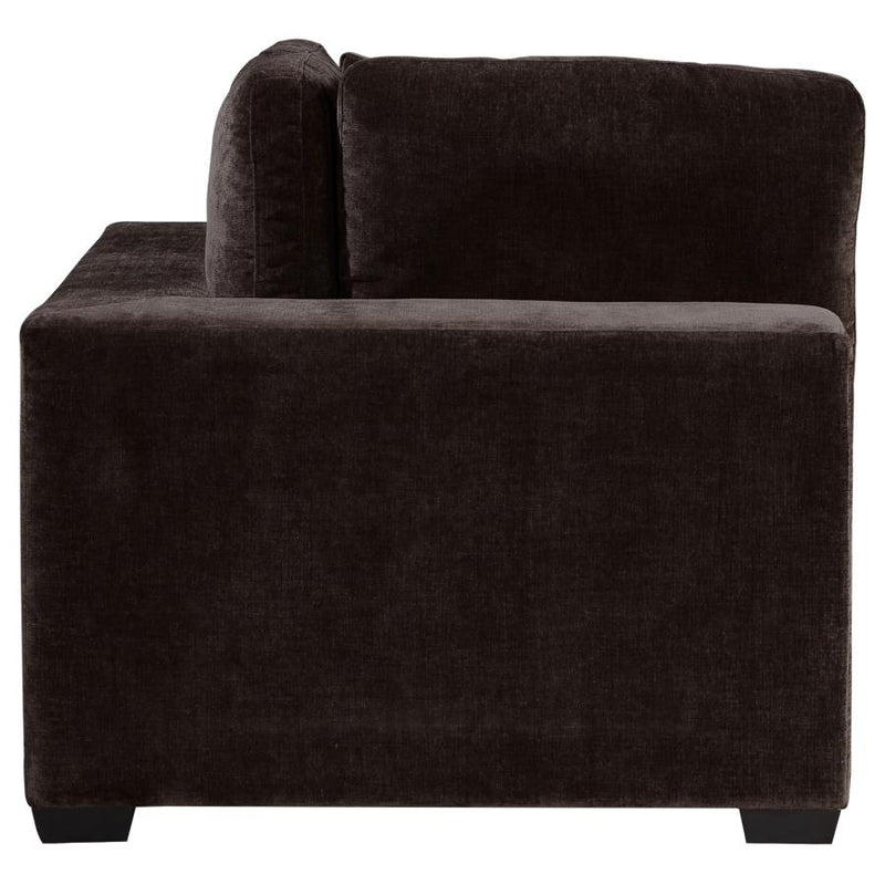 Lakeview Upholstered Corner Chair Dark Chocolate-zoom-