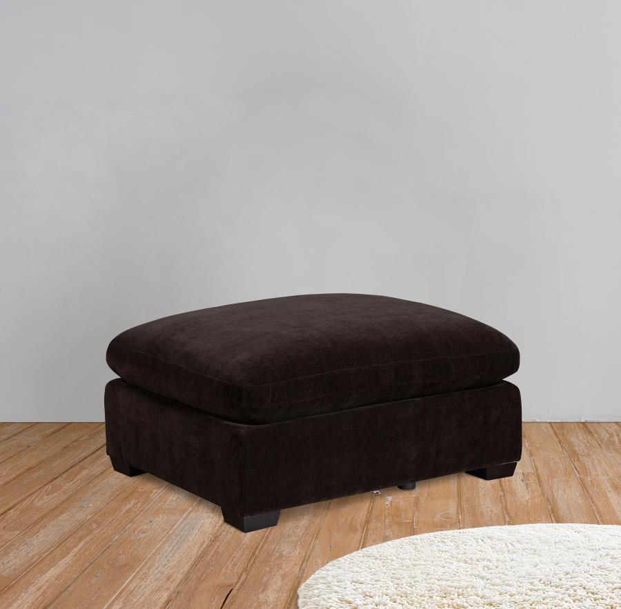 Lakeview Rectangular Upholstered Ottoman Dark Chocolate-2