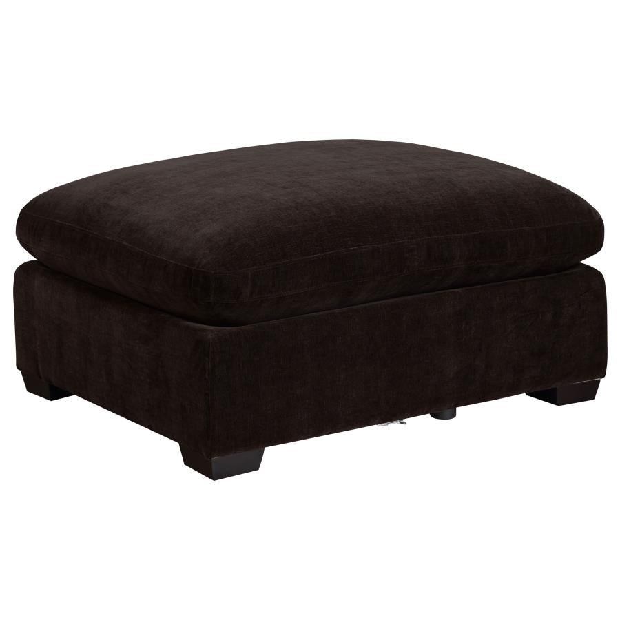 Lakeview Rectangular Upholstered Ottoman Dark Chocolate-zoom-1