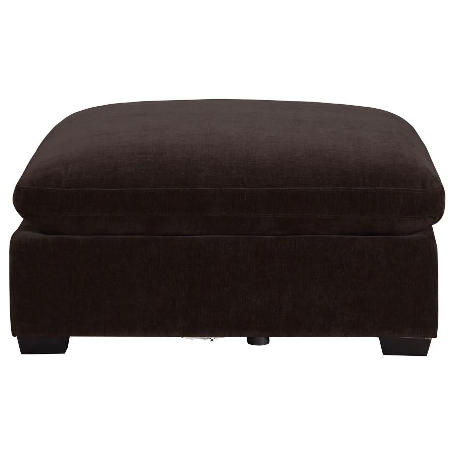 Lakeview Rectangular Upholstered Ottoman Dark Chocolate-zoom-3