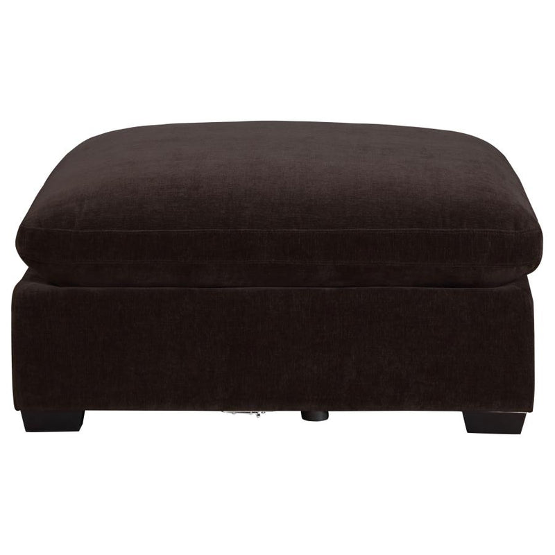 Lakeview Rectangular Upholstered Ottoman Dark Chocolate-zoom-