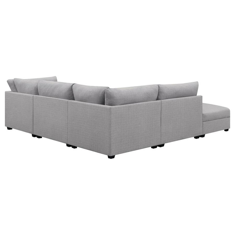 Cambria 5-piece Upholstered Modular Sectional Sofa Grey-zoom-