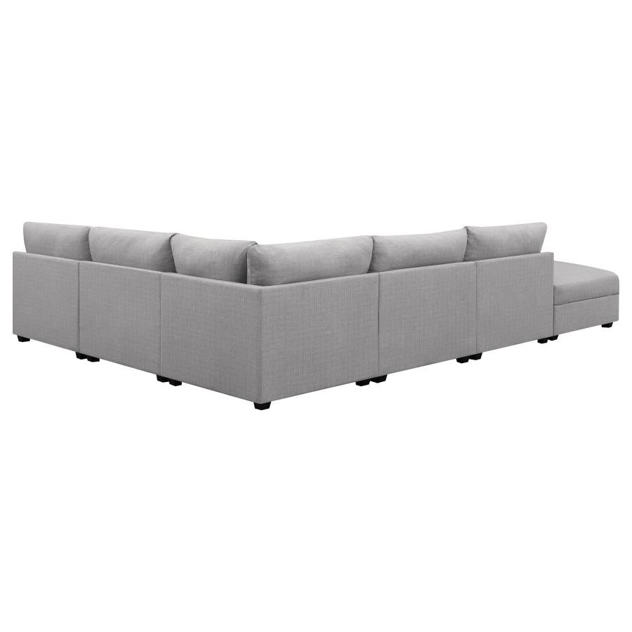 Cambria 6-piece Upholstered Modular Sectional Sofa Grey-zoom-4