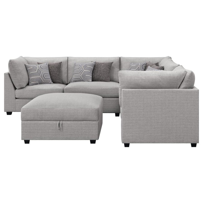 Cambria 6-piece Upholstered Modular Sectional Sofa Grey-zoom-