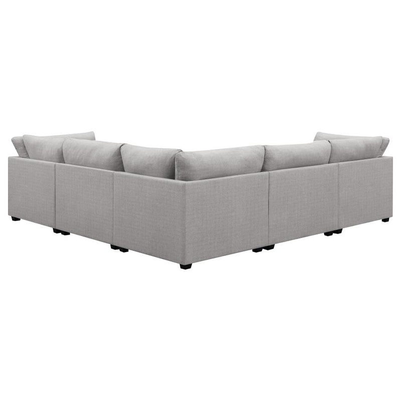 Cambria 6-piece Upholstered Modular Sectional Sofa Grey-zoom-