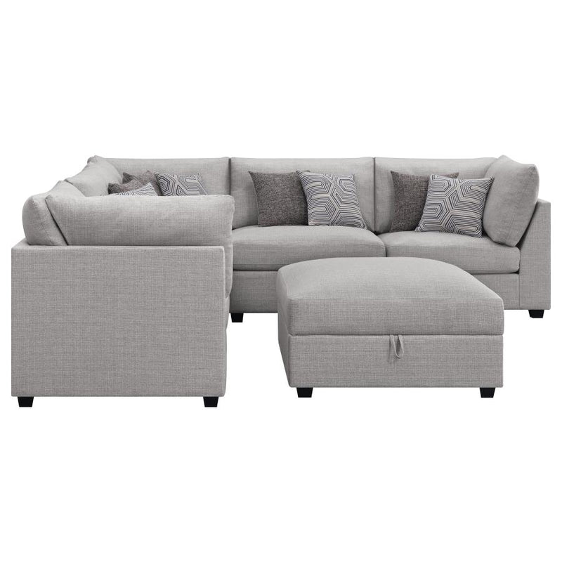 Cambria 6-piece Upholstered Modular Sectional Sofa Grey-zoom-