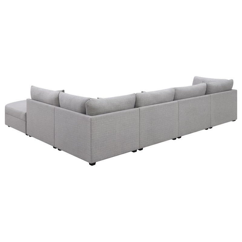 Cambria 6-piece Upholstered Modular Sectional Sofa Grey-zoom-