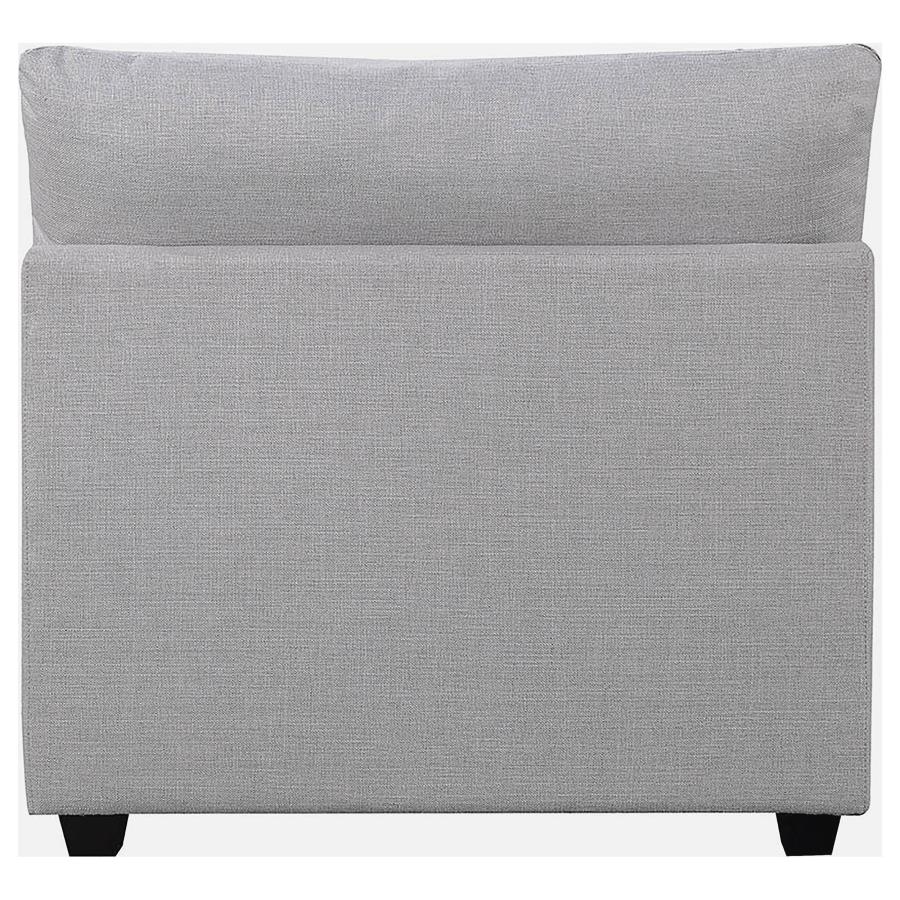 Cambria Upholstered Armless Chair Grey-zoom-7