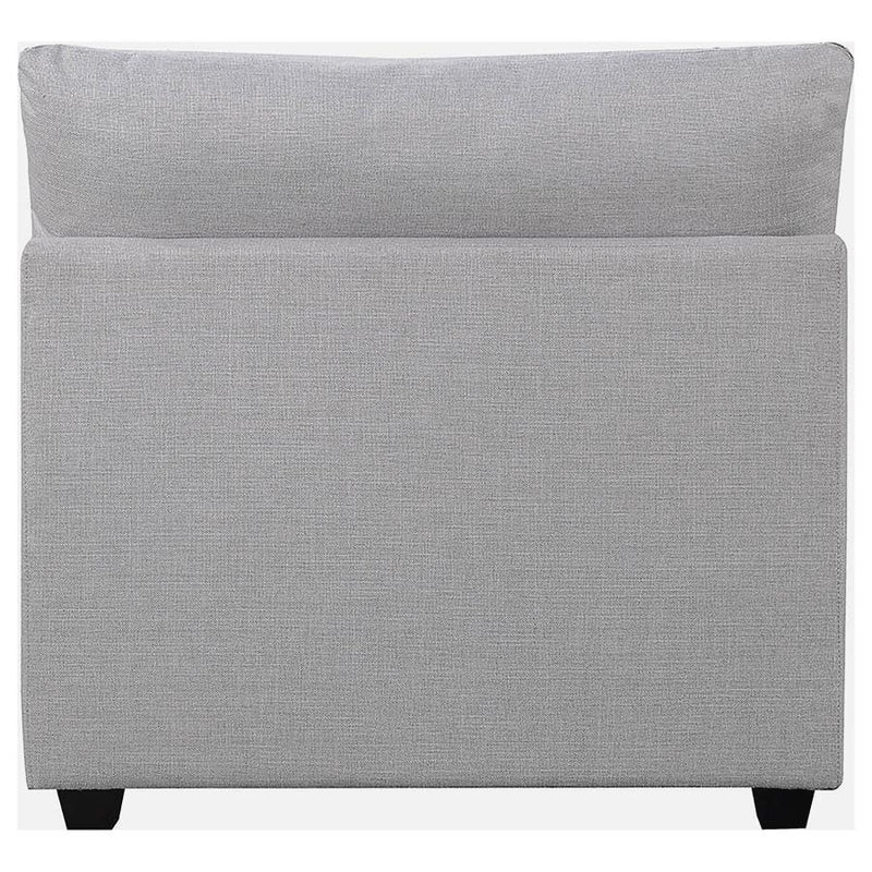 Cambria Upholstered Armless Chair Grey-zoom-