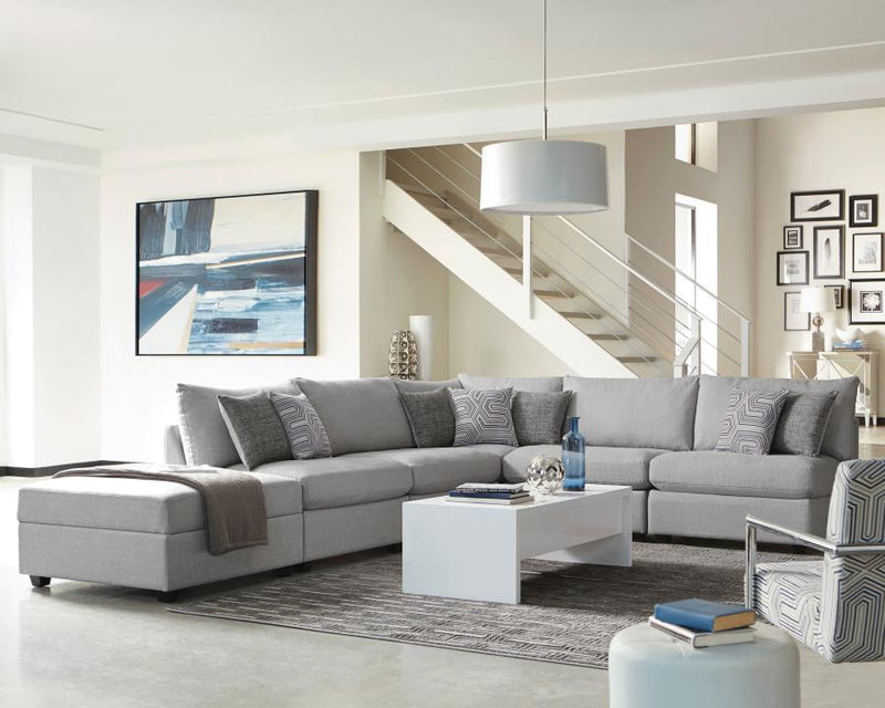 Cambria Upholstered Corner Grey-zoom-