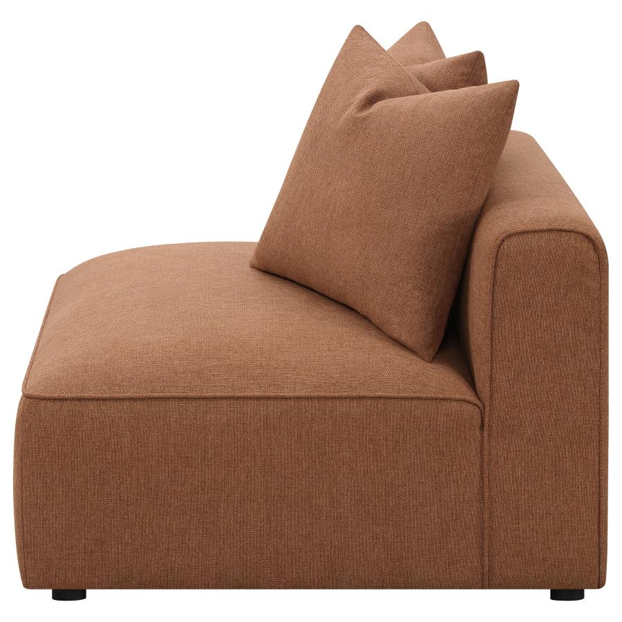 Jennifer Upholstered Armless Chair Terracotta-zoom-5