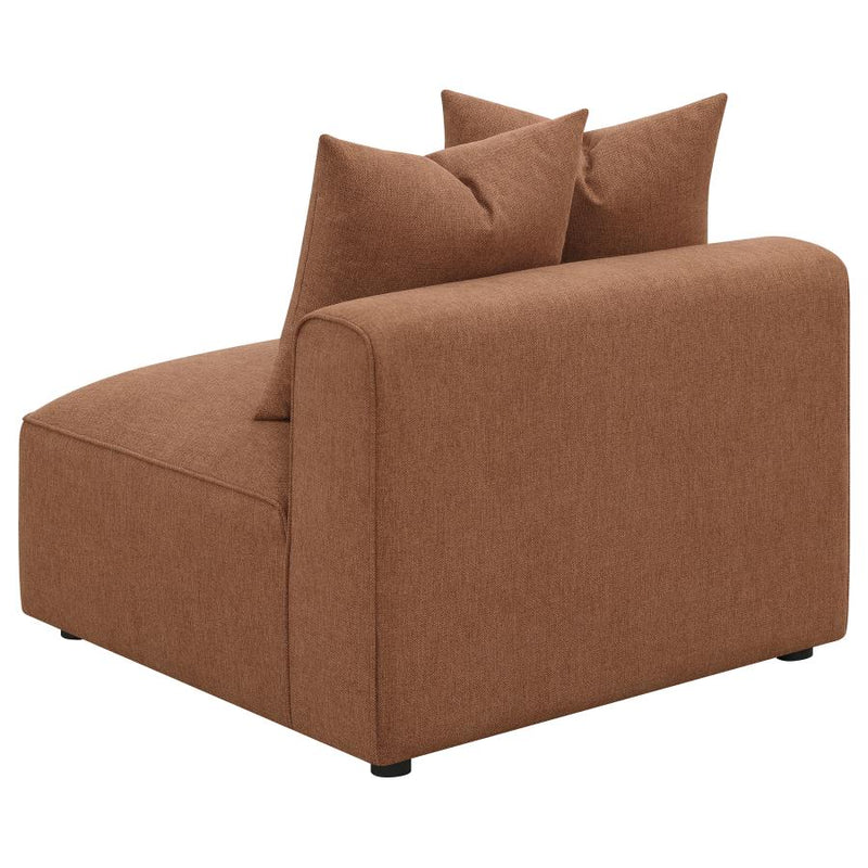 Jennifer Upholstered Armless Chair Terracotta-zoom-