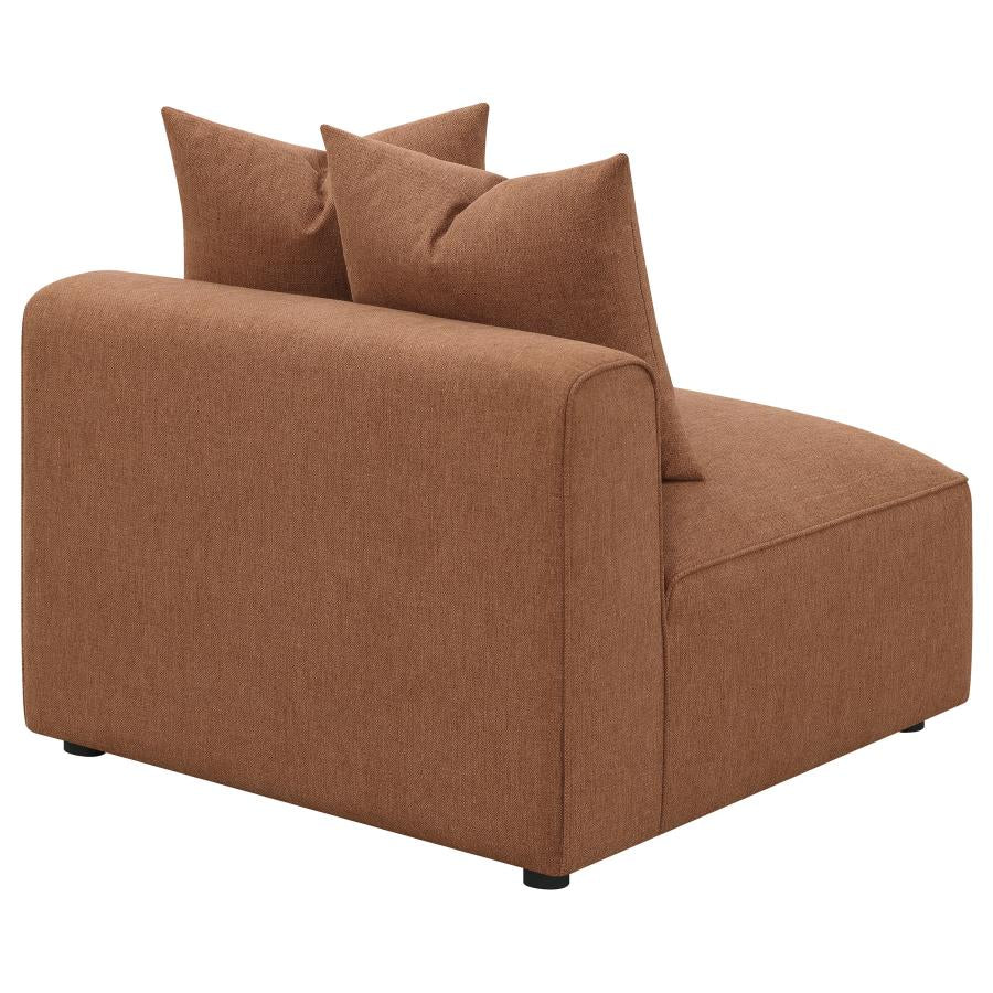 Jennifer Upholstered Armless Chair Terracotta-zoom-7