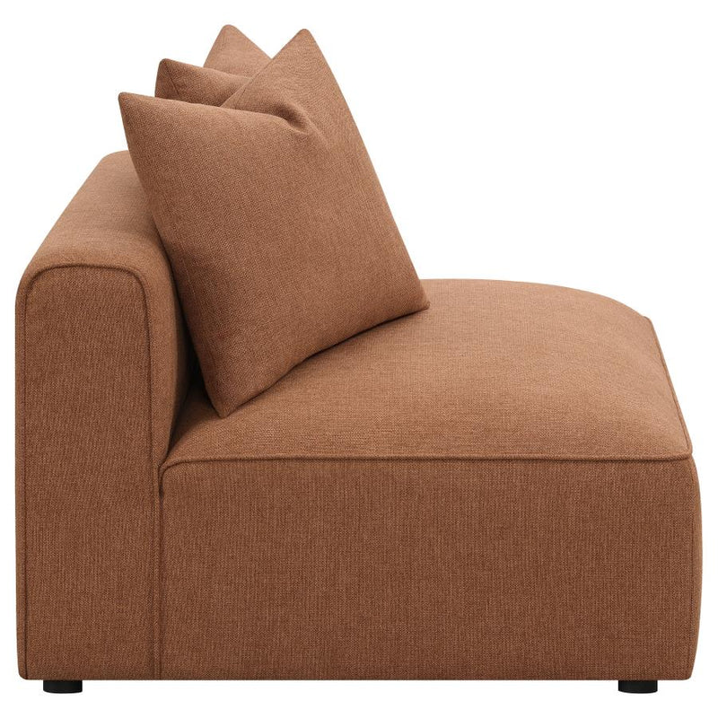 Jennifer Upholstered Armless Chair Terracotta-zoom-