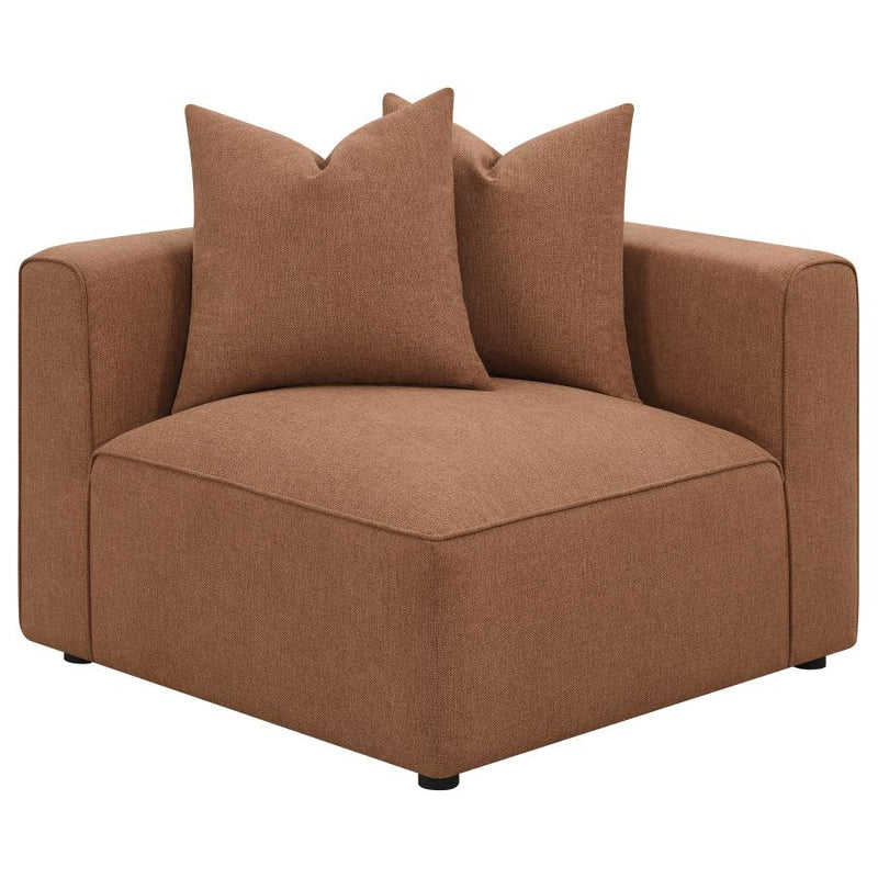 Jennifer Upholstered Corner Chair Terracotta-zoom-