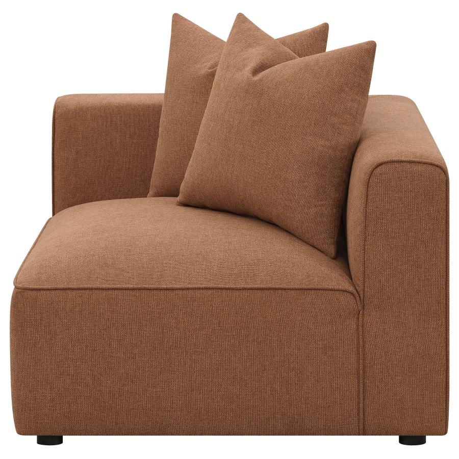 Jennifer Upholstered Corner Chair Terracotta-3