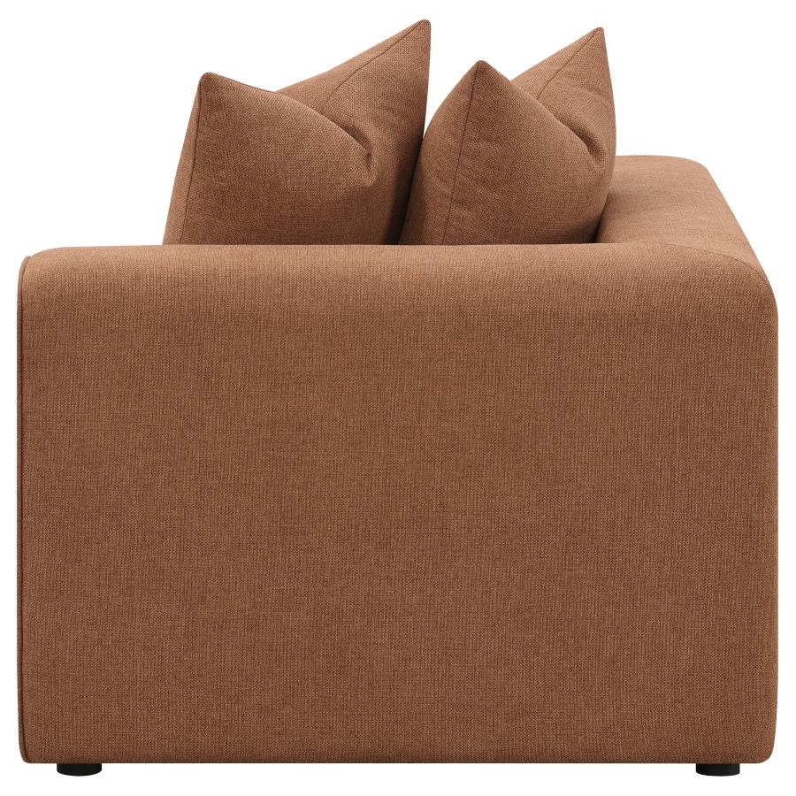 Jennifer Upholstered Corner Chair Terracotta-zoom-4