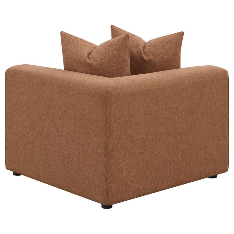 Jennifer Upholstered Corner Chair Terracotta-zoom-