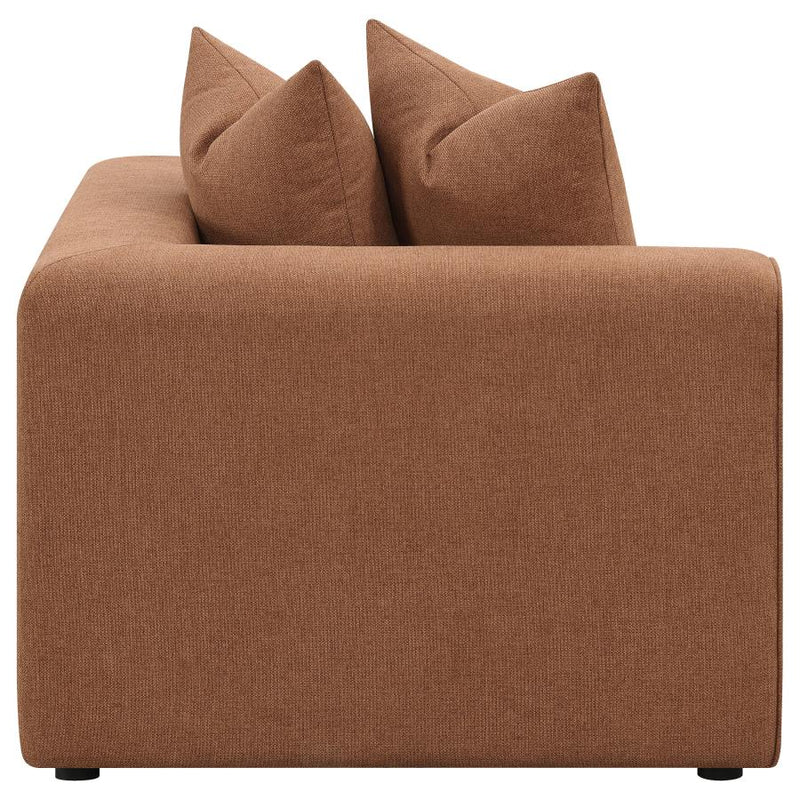 Jennifer Upholstered Corner Chair Terracotta-zoom-