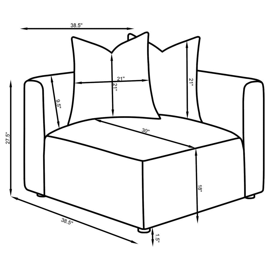 Jennifer Upholstered Corner Chair Terracotta-zoom-15