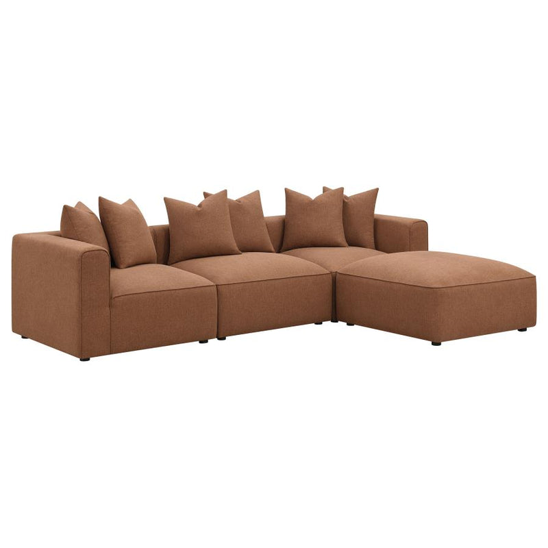 Jennifer Upholstered Corner Chair Terracotta-zoom-