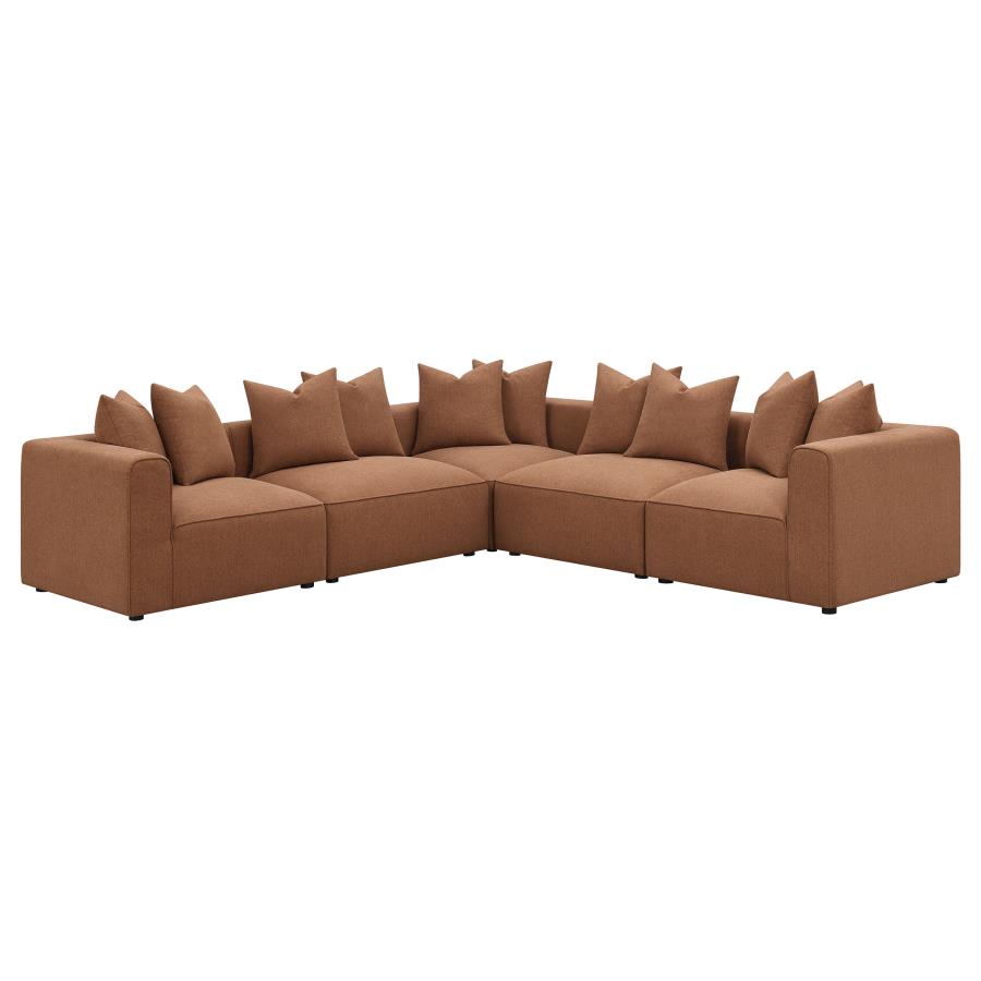 Jennifer Upholstered Corner Chair Terracotta-10