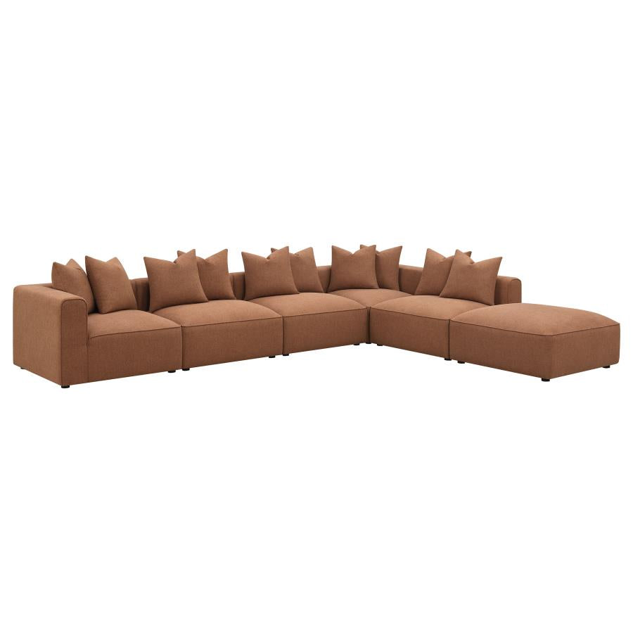 Jennifer Upholstered Corner Chair Terracotta-zoom-13